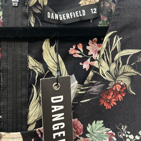 Dangerfield Memento Mori  skull floral midi Dress NWT Sz.12 Whimsigoth punk goth - Picture 7 of 10